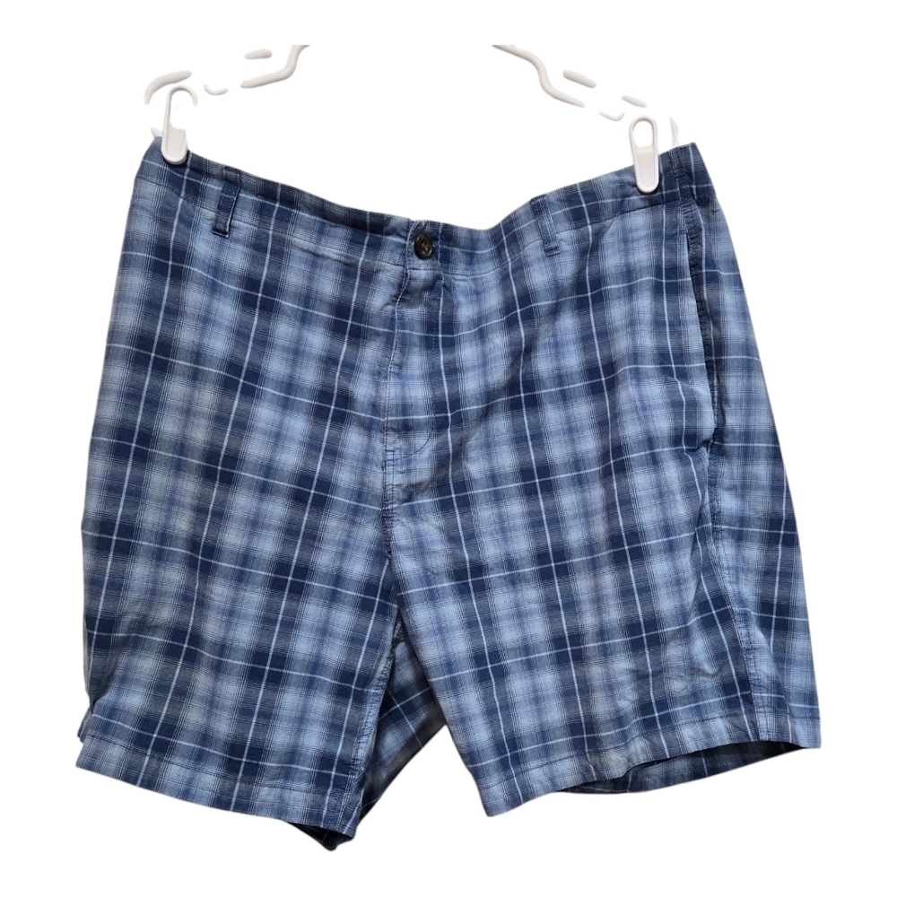 Bonobos Blue Plaid Flat Front Shorts Men’s XXL